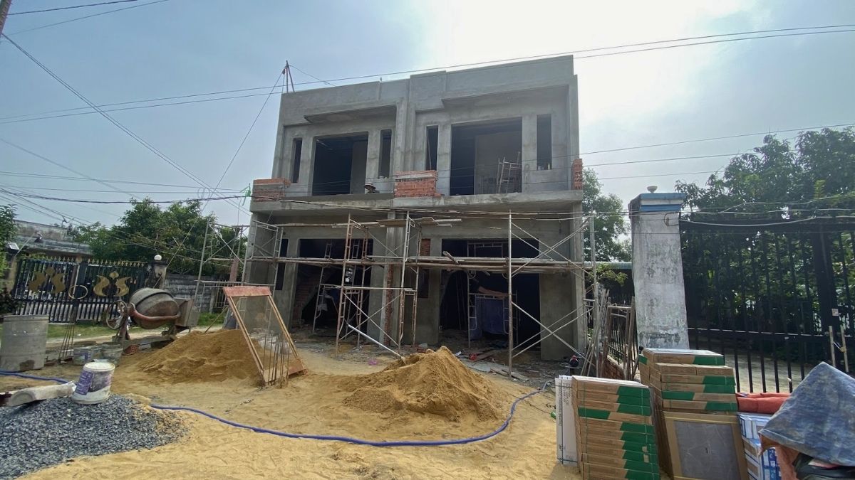Dịch vụ xây nhà phần thô tại DXD Home – Thi công đúng kỹ thuật, kiểm soát chất lượng từ nền móng