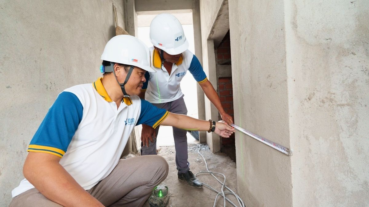 Quy trình kiểm soát chất lượng 3 lớp của DXD Home giúp hạn chế thấm nứt và sai sót thi công