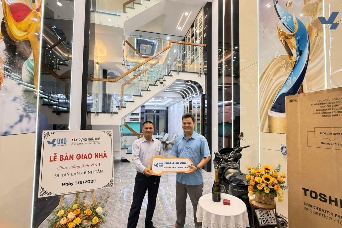 DXD Home bàn giao nhà hoàn thiện cho gia chủ tại Bình Tân.