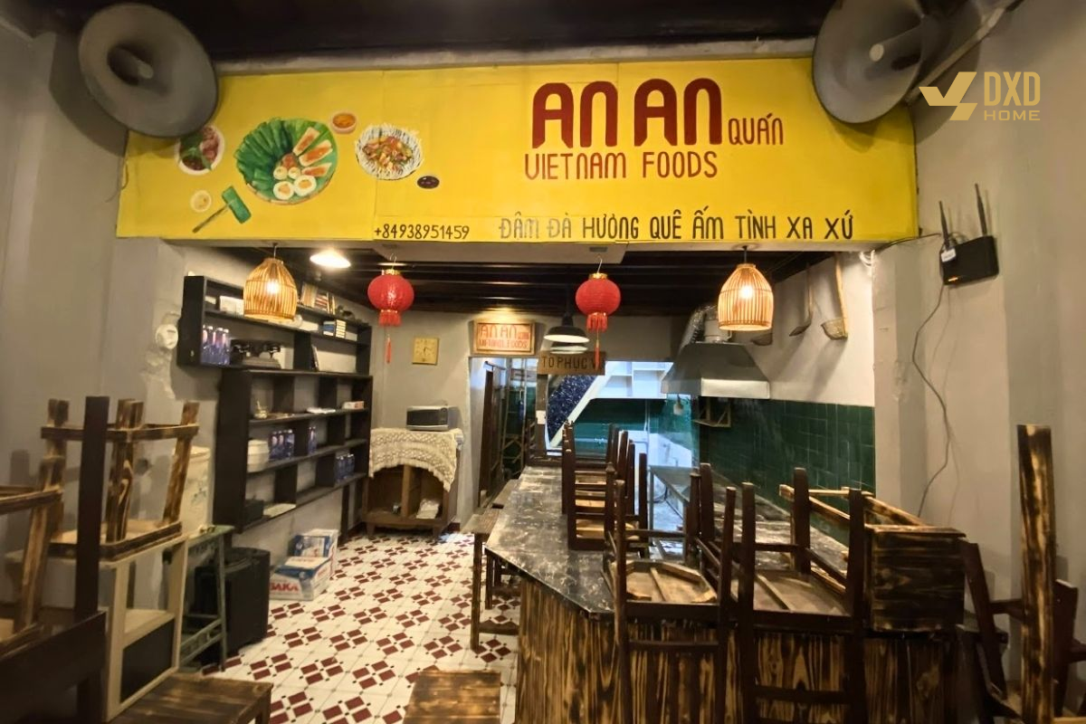 Không gian cửa hàng phục vụ ăn uống sau khi hoàn thiện